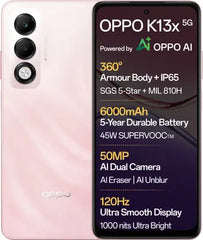 OPPO K13x 5G 6000mAh and 45W SUPERVOOC Charger & AI