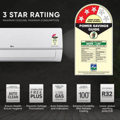 LG Super Convertible 5-in-1 Cooling, 2023 Model  3 Star Split Dual Inverter HD Filter with Anti-Virus Protection AC